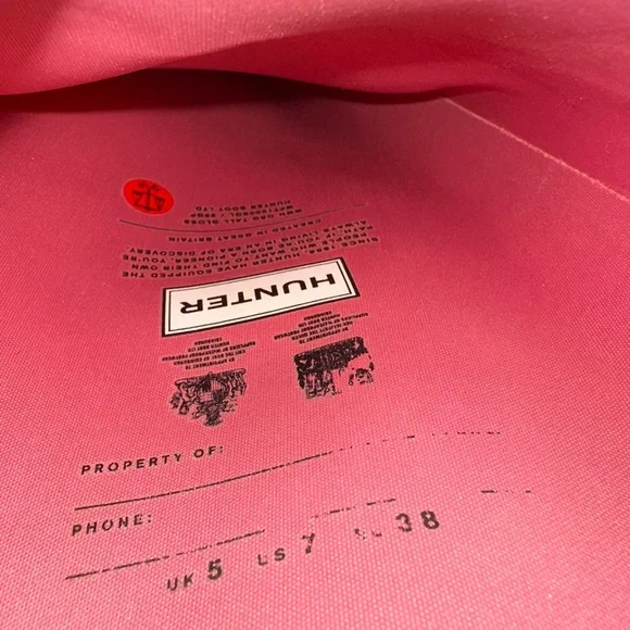 Hunter Women's Glossy Pink Rain Boots - Picture 8 of 8